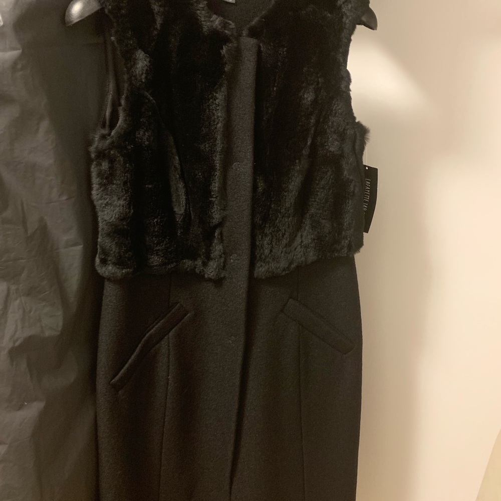 Rabbit fur long vest